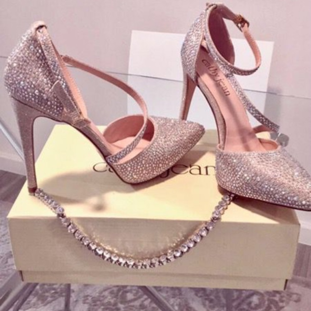 Crystal stilettos sz 7 1/2